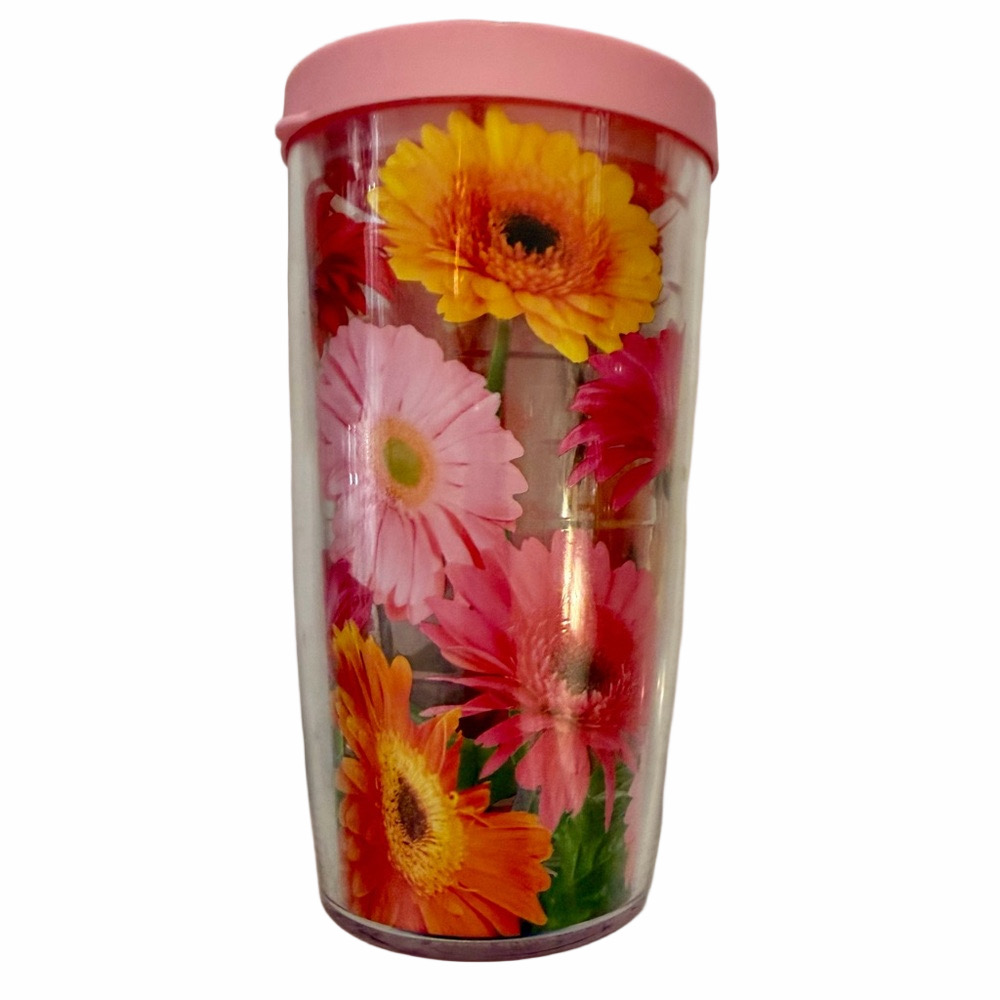 Set of 3 Tervis Tumbler Cups with Lids 16 oz Elephants Peace Flowers EUC - Picture 6 of 9